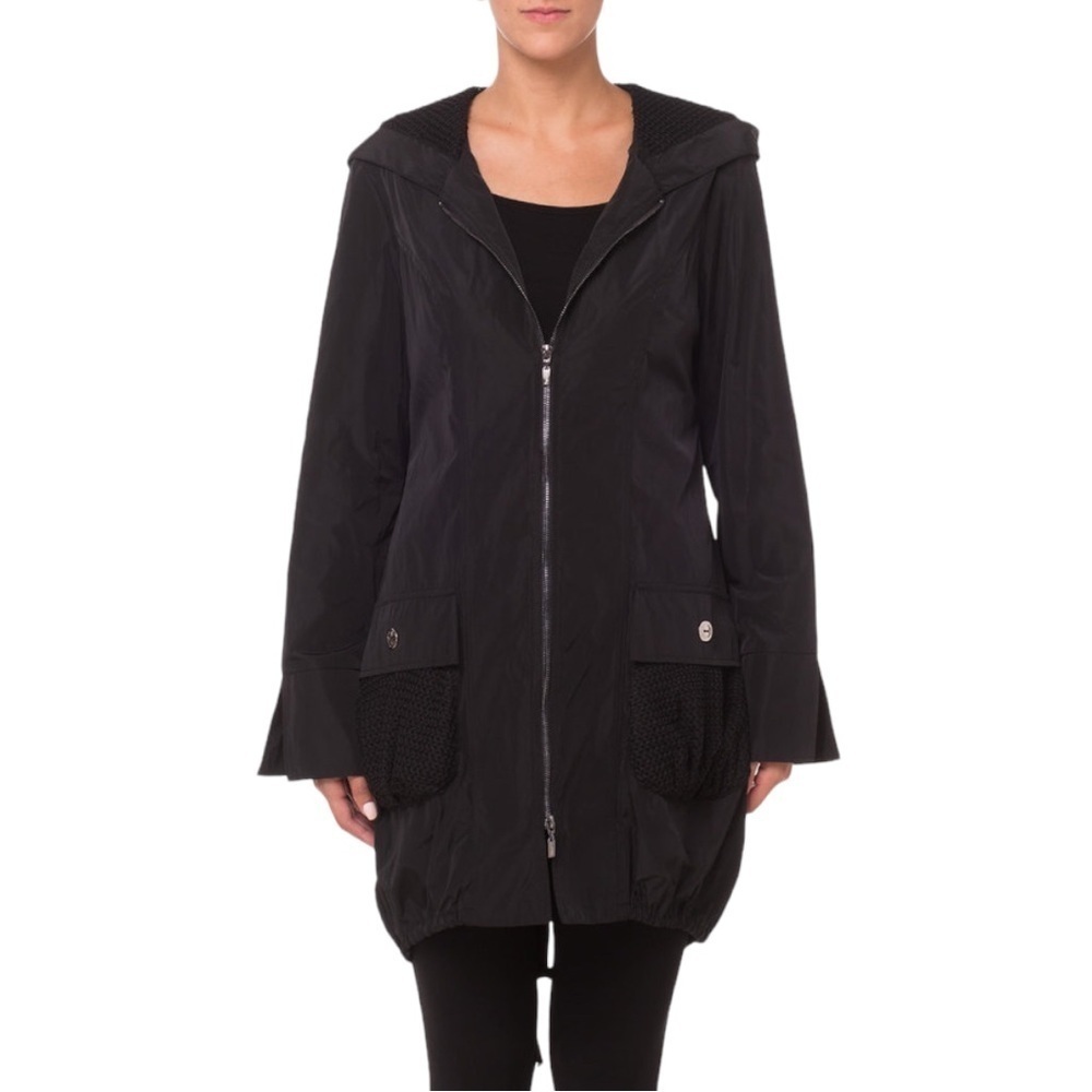 Joseph Ribkoff Black Rain Jacket Style 173496 Size 6